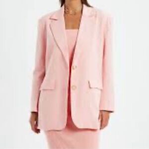 Charlie Holiday Pink Cotton Oversized
Blazer(Size 6)
